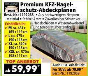 Premium KFZ-Hagel-Schutz-Abdeckplanen