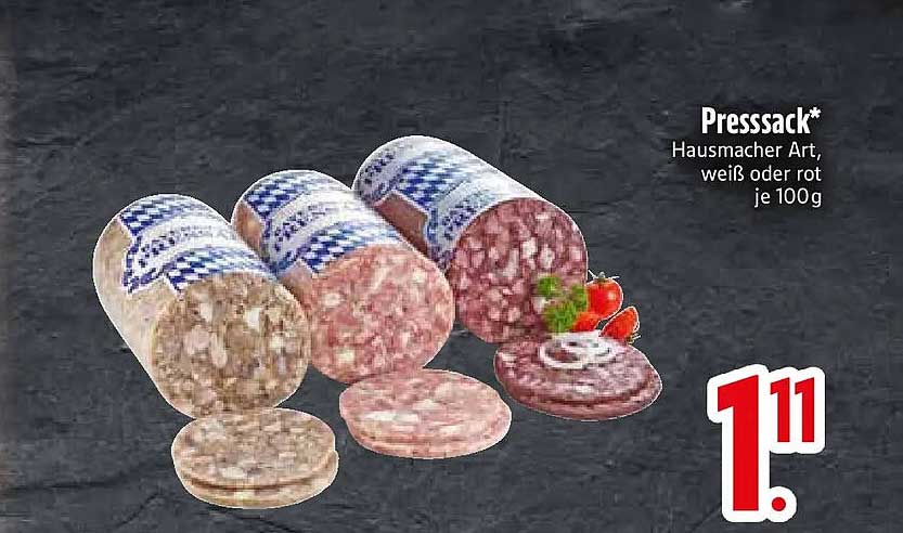 Presssack* Hausmacher Art, weiß oder rot je 100g