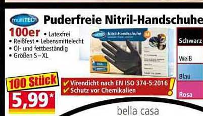 Puderfreie Nitril-Handschuhe 100er