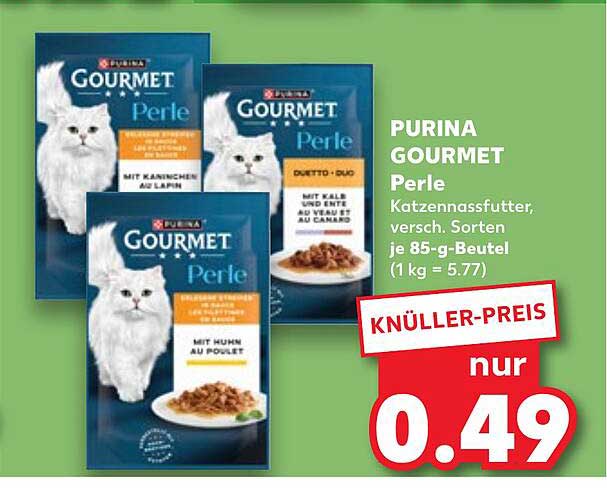 PURINA GOURMET Perle Katzennaßfutter, versch. Sorten je 85-g-Beutel