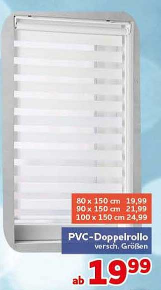 PVC-Doppelrollo versch. Größen