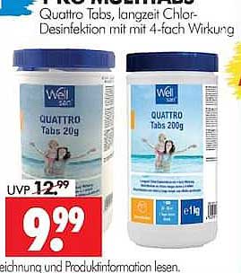 QUATTRO Tabs, langzeit Chlor-Desinfektion mit mit 4-fach Wirkung