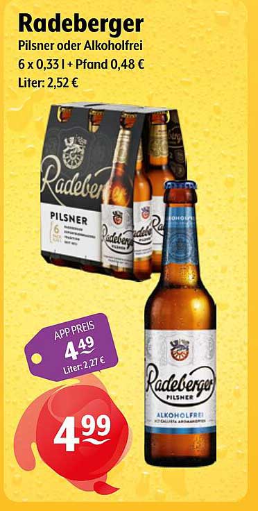 Radeberger Pilsner oder Alkoholfrei