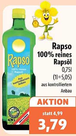 Rapso 100% reines Rapsöl