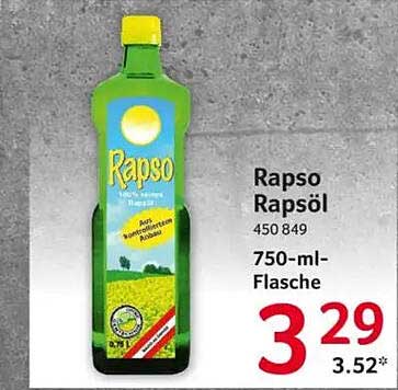 Rapso Rapsöl 750-ml-Flasche