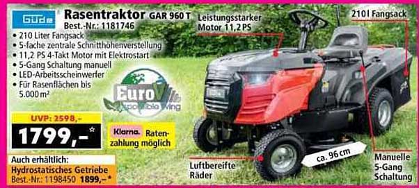 Rasentraktor GAR 960 T