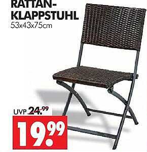 RATTAN-KLAPPSTUHL 53x43x75cm