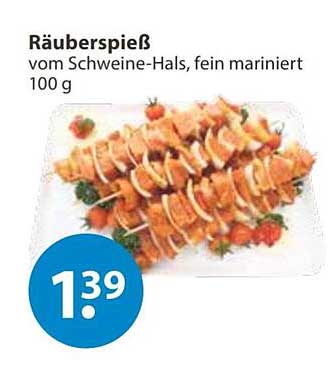 Räuberspieß vom Schweine-Hals, fein mariniert 100 g