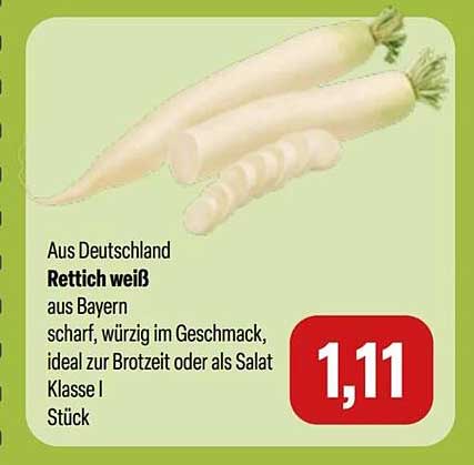 Rettich weiß aus Bayern