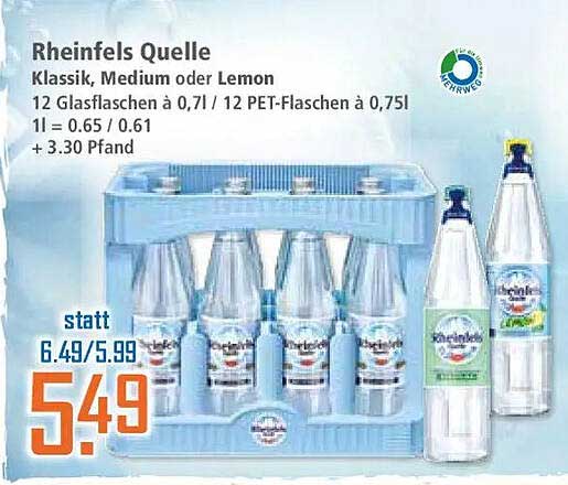 Rheinfels Quelle Klassik, Medium oder Lemon