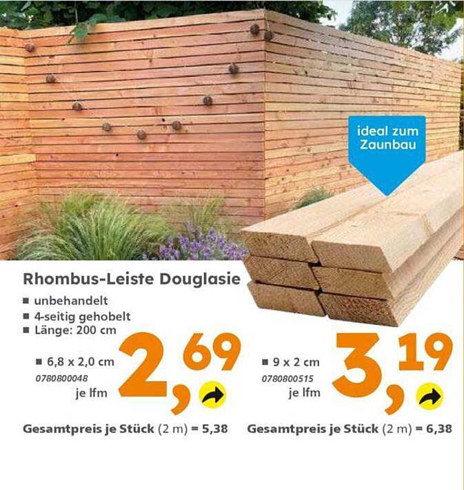 Rhombus-Leiste Douglasie