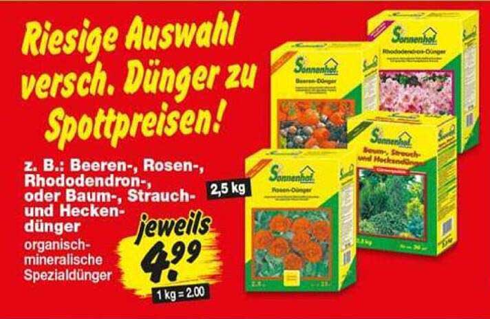 Riesige Auswahl versch. Dünger zu Spottpreisen!
