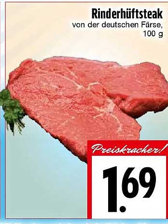 Rinderhüftsteak von der deutschen Färse, 100 g