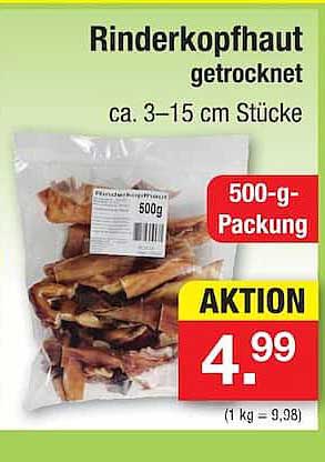 Rinderkopfhaut getrocknet