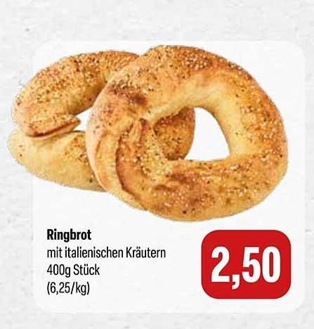 Ringbrot mit italienischen Kräutern 400g Stück (6,25/kg)