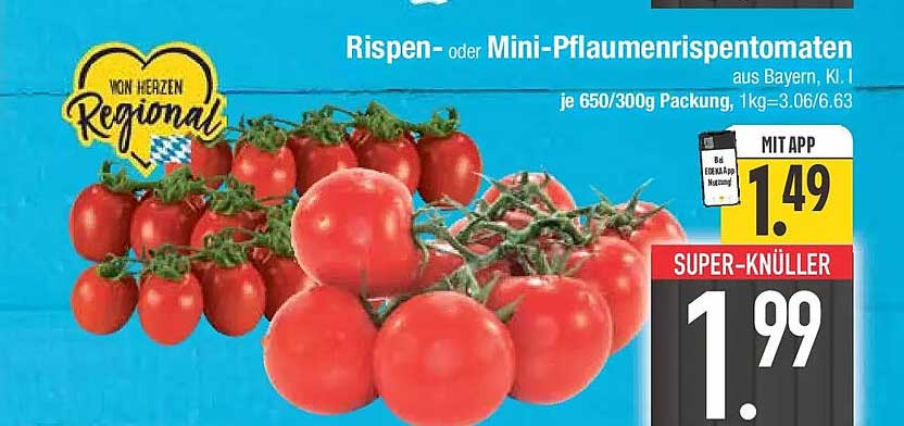 Rispen- oder Mini-Pflaumenrispentomaten