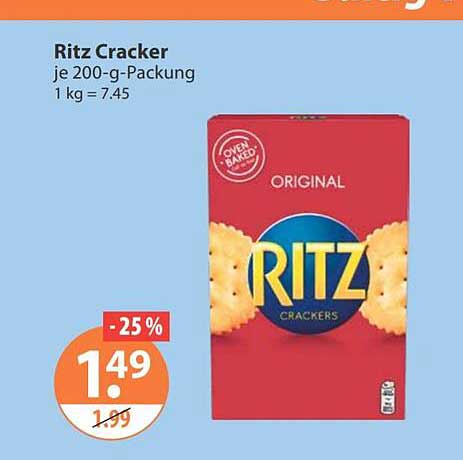 Ritz Cracker je 200-g-Packung