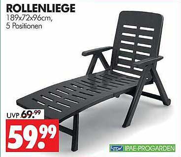 ROLLENLIEGE 189x72x96cm, 5 Positionen