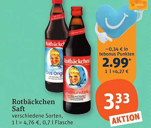 Rotbäckchen Saft