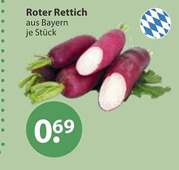 Roter Rettich aus Bayern je Stück