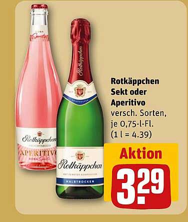 Rotkäppchen Sekt oder Aperitivo vers. Sorten, je 0,75-l-Fl.