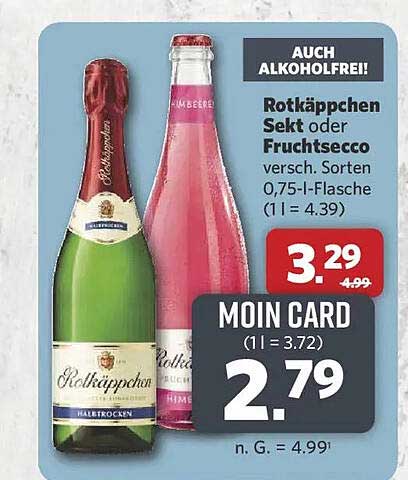 Rotkäppchen Sekt oder Fruchtssecco versch. Sorten 0,75-l-Flasche (1 l = 4.39)