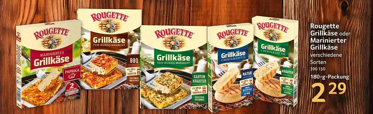 Rougette Grillkäse oder Marinierter Grillkäse verschiedene Sorten 390 150 180-g-Packung