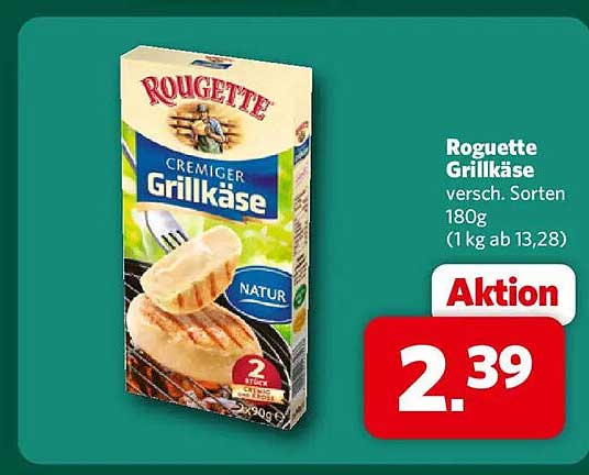 Rougette Grillkäse versch. Sorten 180g (1 kg ab 13,28)