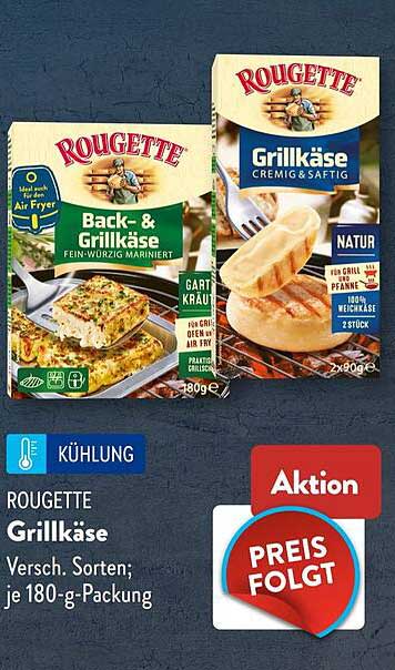 ROUGETTE Grillkäse Versch. Sorten; je 180-g-Packung