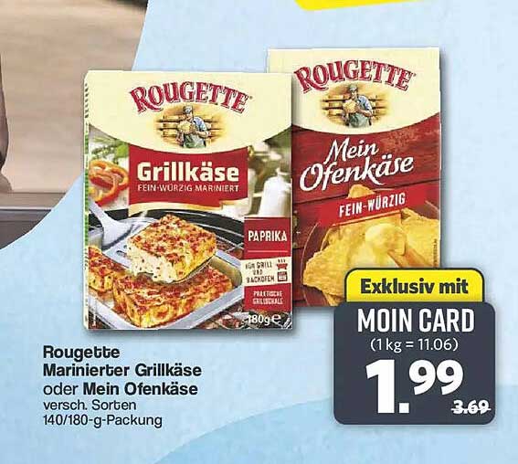 Rougette Marinierte Grillkäse oder Mein Ofenkäse versch. Sorten 140/180-g-Packung