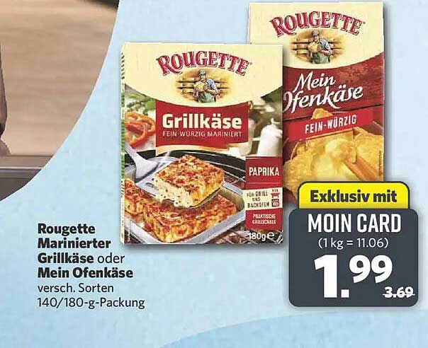 Rougette Marinierter Grillkäse oder Mein Ofenkäse versch. Sorten 140/180-g-Packung