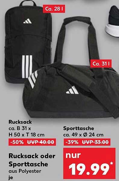 Rucksack oder Sporttasche