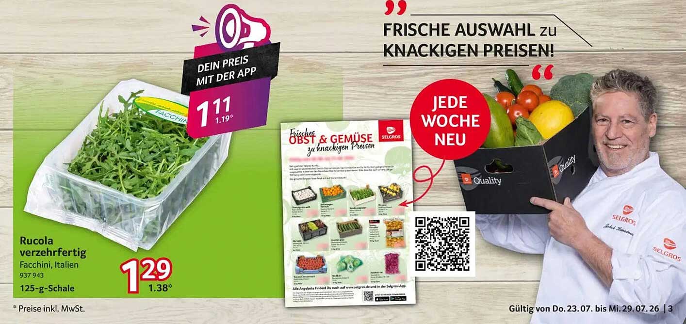 Rucola verzehrfertig