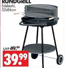RUNDGRILL Edelstahl, 52x84cm