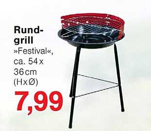 Rundgrill »Festival«, ca. 54 x 36 cm (H x Ø)