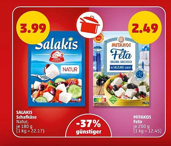 Salakis Schafskäse Natur, je 180 g