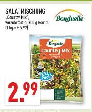 SALATMISCHUNG „Country Mix“, verzehrfertig, 300 g Beutel (1 kg = € 9,97)