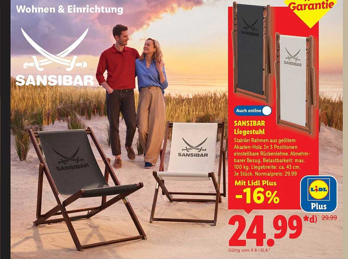 SANSIBAR Liegestuhl