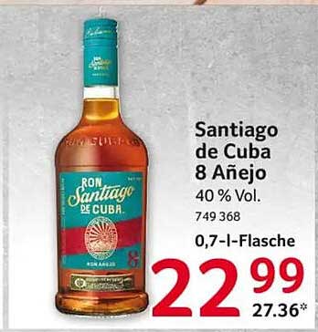 Santiago de Cuba 8 Añejo 40 % Vol. 0,7-l-Flasche