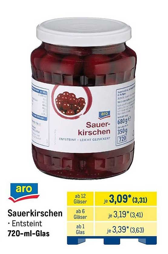 Saukirschen • Entsteint 720-ml-Glas
