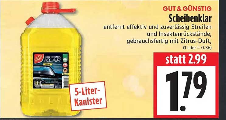 Scheibenklar 5-Liter-Kanister