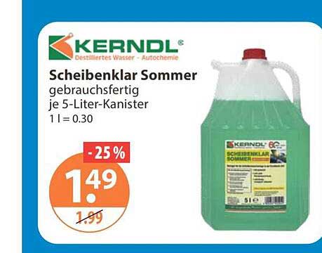 Scheibenklar Sommer gebrauchsfertig je 5-Liter-Kanister 1 l = 0.30