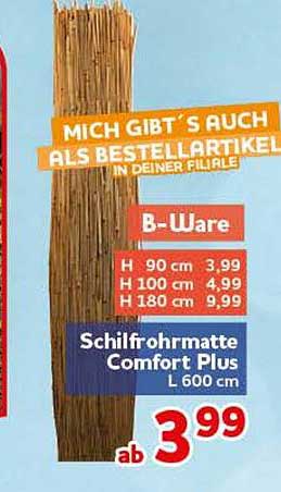 Schilfrohrmatte Comfort Plus L 600 cm