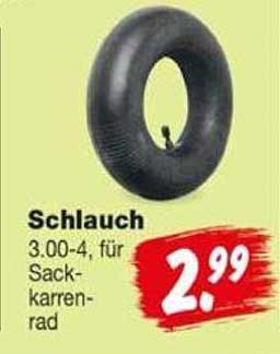 Schlauch 3.00-4, für Sackkarrenrad