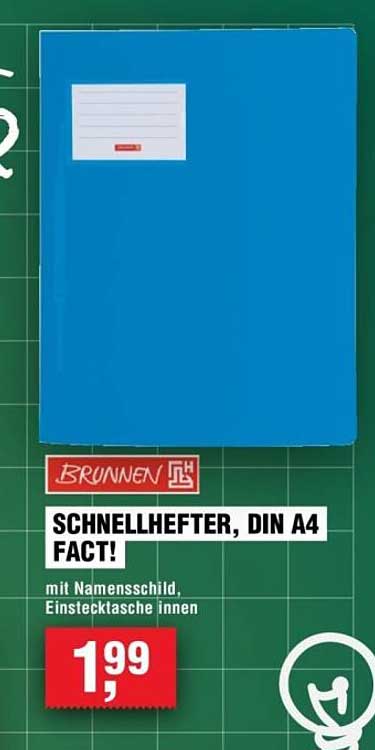 SCHNELLHEFTER, DIN A4 FACT! mit Namensschild, Einstecktasche innen