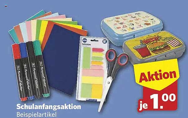 Schulanfangsaktion Beispielfartikel
