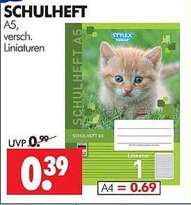 SCHULHEFT A5, versch. Linaturen
