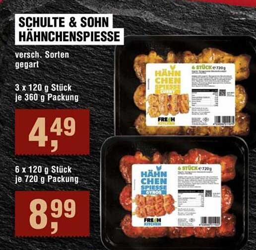 SCHULTE & SOHN HÄHNCHENSPIESSE
