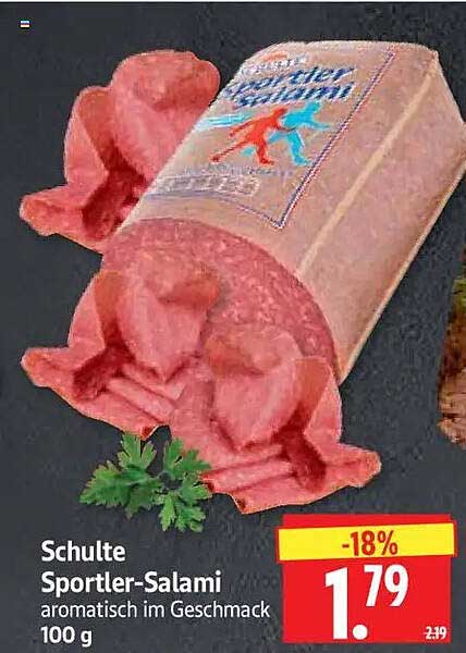 Schulte Sportler-Salami aromatisch im Geschmack 100 g