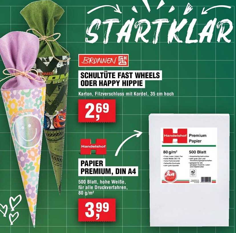 Schultüte Fast Wheels oder Happy Hippie